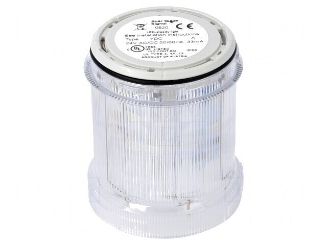 Semnalizator LED Transparent 24VDC/AC IP66