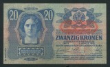 t833 UNGARIA ROMANIA 20 KORONA 1913 a doua emisiune UNC- doar cu urme de manipulare