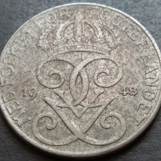 Moneda istorica 5 ORE - SUEDIA, anul 1948 * cod 3020