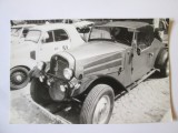 Rară! Fotografie originală 172 x 113 mm din anii 80 cu automobil de epoca participant la Raliul Automobile de Epoca