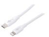 Cablu USB 2.0 Goobay Lightning la USB-C 2m Alb TPE MFi Certificat 87W