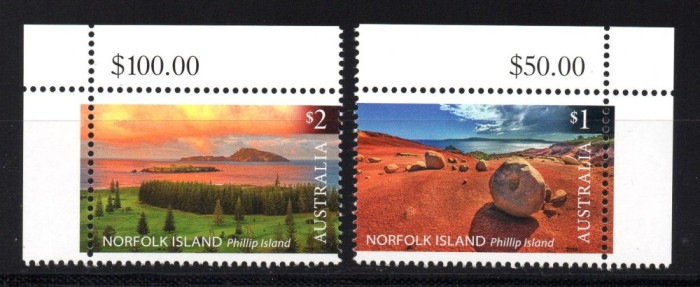 Norfolk 2019, Insula Phillip, Peisaje, serie neuzata, MNH