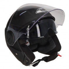 Casca Moto Open Face SMK COOPER MATT BLACK MA200 Marimea XS