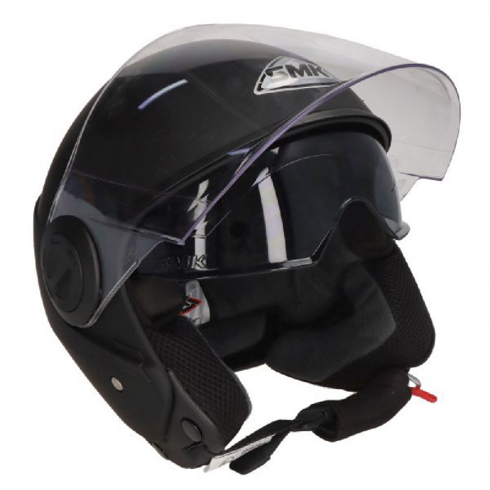 Casca Moto Open Face SMK COOPER MATT BLACK MA200 Marimea XS