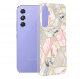 Cumpara ieftin Husa pentru Samsung Galaxy A54, Techsuit Marble Series, Pink Hex