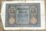 BNKSTR03DE Bancnotă Veche Germania 100 Mark 1920 (Reichsbanknote), Republica de la Weimar, Medalioane Portret, Colecție Numismatică