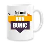 Cana alba personalizata &quot;Cel mai bun bunic&quot;, INOVATIX&reg;. 330ml, Oem