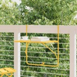 Masă Suspendată pentru Balcon Muștar 60 x 39 x 65 cm Oțel