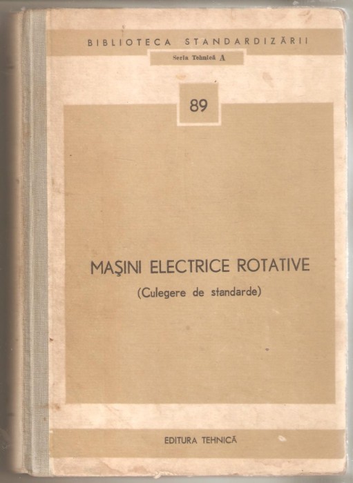 Masini electrice rotative-culegere de standarde