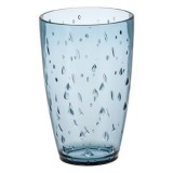 Pahar din Plastic Transparent Bleu cu Model pentru Apă, 435ml, CMCLASS