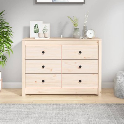 vidaXL Dulap lateral, 100x40x72 cm, lemn masiv de pin 821764 foto
