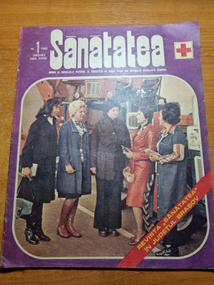 revista sanatatea ianuarie 1980-revista sanatatea in jud. brasov,slanic moldova foto