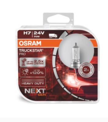 SET 2 BECURI CAMION 24V H7 70 W TRUCKSTAR PRO +120% NEXTGEN OSRAM foto
