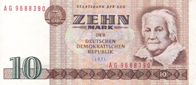 GERMANIA (DDR) 10 mark 1971 XF+!!! foto