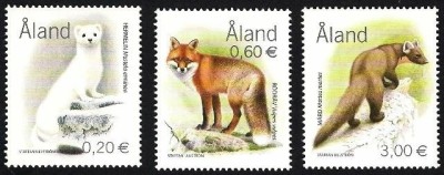Aland (Finlanda) 2004 - Fauna, predatori, serie neuzata foto
