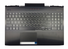 Carcasa superioara cu tastatura palmrest Laptop, HP, Omen 15-DC, 15T-DC, TPN-Q211, L24369-B31, L24369-001, cu iluminare RGB foto