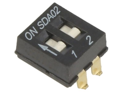 Comutator DIP-SWITCH 2 sec&amp;Aring;&amp;pound;iuni ON-OFF - C&amp;amp;K foto