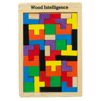 Puzzle din lemn, 40 Piese, 3 ani+, Multicolor foto