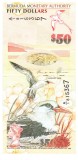 Bancnota Bermuda 50 Dolari 2009, P-61a, Seria 815367, Colectie