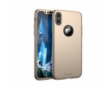 Husa Ipaky 360 Grade Ultra Slim Compatibila Cu iPhone X Gold Folie Ecran Inclusa