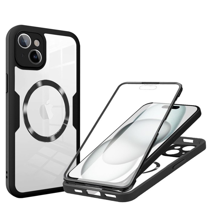 Husa 360&Atilde;&sbquo;&Acirc;&deg; iPhone 15 Techsuit ColorVerse MagSafe, negru
