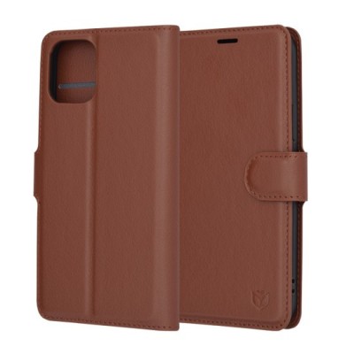 Husa pentru iPhone 12 - Techsuit Leather Folio - Brown foto