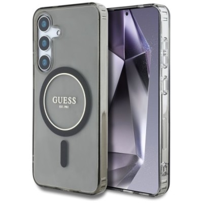 Husa pentru Samsung Galaxy S25 - Guess IML Glitter Circle MagSafe (GUHMS25SHFGEREK) - Black foto