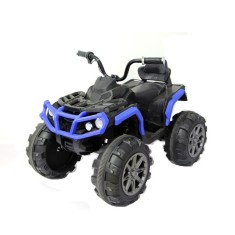 ATV electric pentru copii, Kinderauto Offroad 90W 12V cu scaun tapitat, culoare albastra
