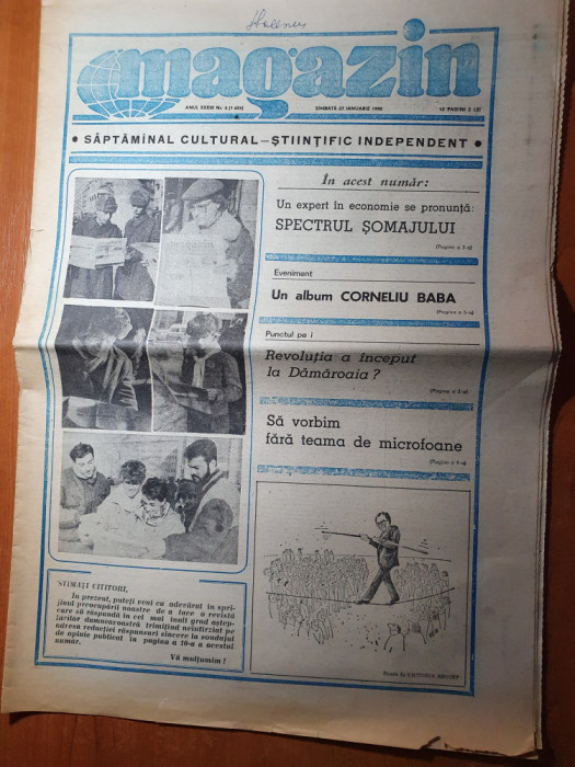 magazin 27 ianuarie 1990-articol corneliu baba si astronomia romaneasca