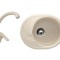 Set Chiuveta Bej De Bucatarie Plus Baterie, Material Compozit Marmura