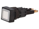 Comutator apăsare 16mm alb bec