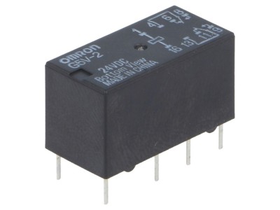 Releu electromagnetic DPDT 24VDC 2A foto