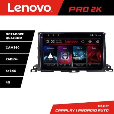 Navigatie Toyota Highlander 2013-2018 Android radio gps internet 8 core QLED 2K 4+64 360 Lenovo CarStore Technology foto
