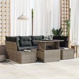 VidaXL Set de canapele pentru grădină 7 pcs Gri 100 x 55 x 73 cm
