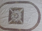 Fata de masa vintage , bumbac , deosebita