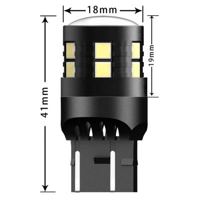 Set de 2 becuri led Xentech Light M1 P21w/5w 3030 15 smd canbus 6000K - 7443 foto