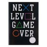 Caiet A5 Dictando, Copertă Neagră Game Over, 60 de Foi, CMCLASS