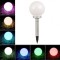 Lampa solara de gradina cu LED RGB model glob, inaltime 42 cm