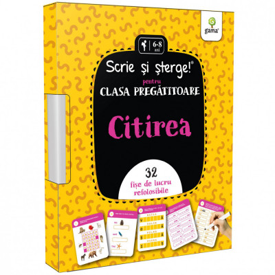 Citirea - prescolari clasa pregatitoare/Scrie si sterge! foto