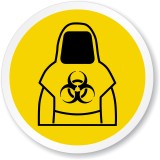 Eticheta pentru &icirc;mbrăcăminte de siguranţă pentru riscuri biologice