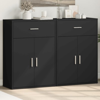 vidaXL Dulapuri, 2 buc., negru, 60x30x84 cm, lemn prelucrat 3276596 foto