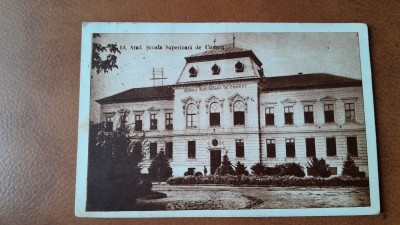 Carte postala, Arad Scoala Superioara de Comert, 1949 foto