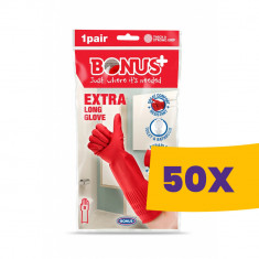 Bonus extra hosszÃº (38 cm), vastag gumikesztyÅ± (Karton - 50 pÃ¡r) -S mÃ©ret