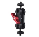 Brat dublu articulat, Andoer D5512, prindere 1/4, compatibila monitoare, lumina LED