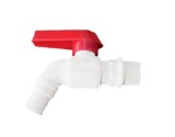 Robinet apa PVC 1/2 inch alb-rosu PLAMIX pentru instalatii