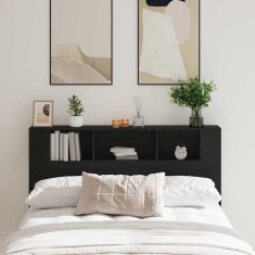 vidaXL Tablă de pat cu sertar Stejar negru 160 x 19 x 104.5 cm 862759