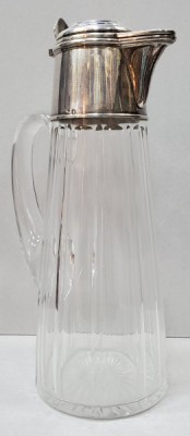 Carafa din cristal si montura din argint, Franta, Secol 19 foto