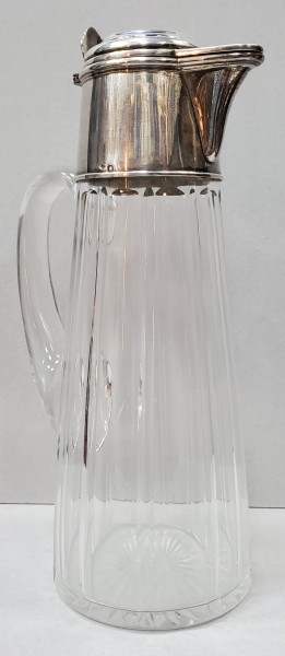 Carafa din cristal si montura din argint, Franta, Secol 19