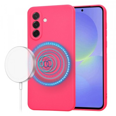 Husa MagSafe pentru Samsung Galaxy A36 A366, Techsuit, SoftFlex, Roz Inchis foto