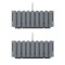 Set 2 jardiniere decorative cu suport metalic, sistem irigare,​​​​​​​ gri, 38x18x16.2 cm, Boardee Fencycase W